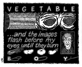 Vegetable Boy...and the images flash before my eyes until they burn